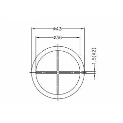 ADG-40M (2.0),Zaślepka gumowa z membraną,Czarna,Otwór 40mm,Opak.50szt