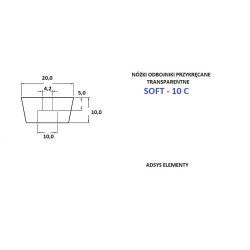 SOFT-10 C,Nóżki/Odbojniki 20x10mm,przezroczyste,przykręcane,Opak.100szt.